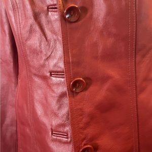 Leather jacket (wine) used once